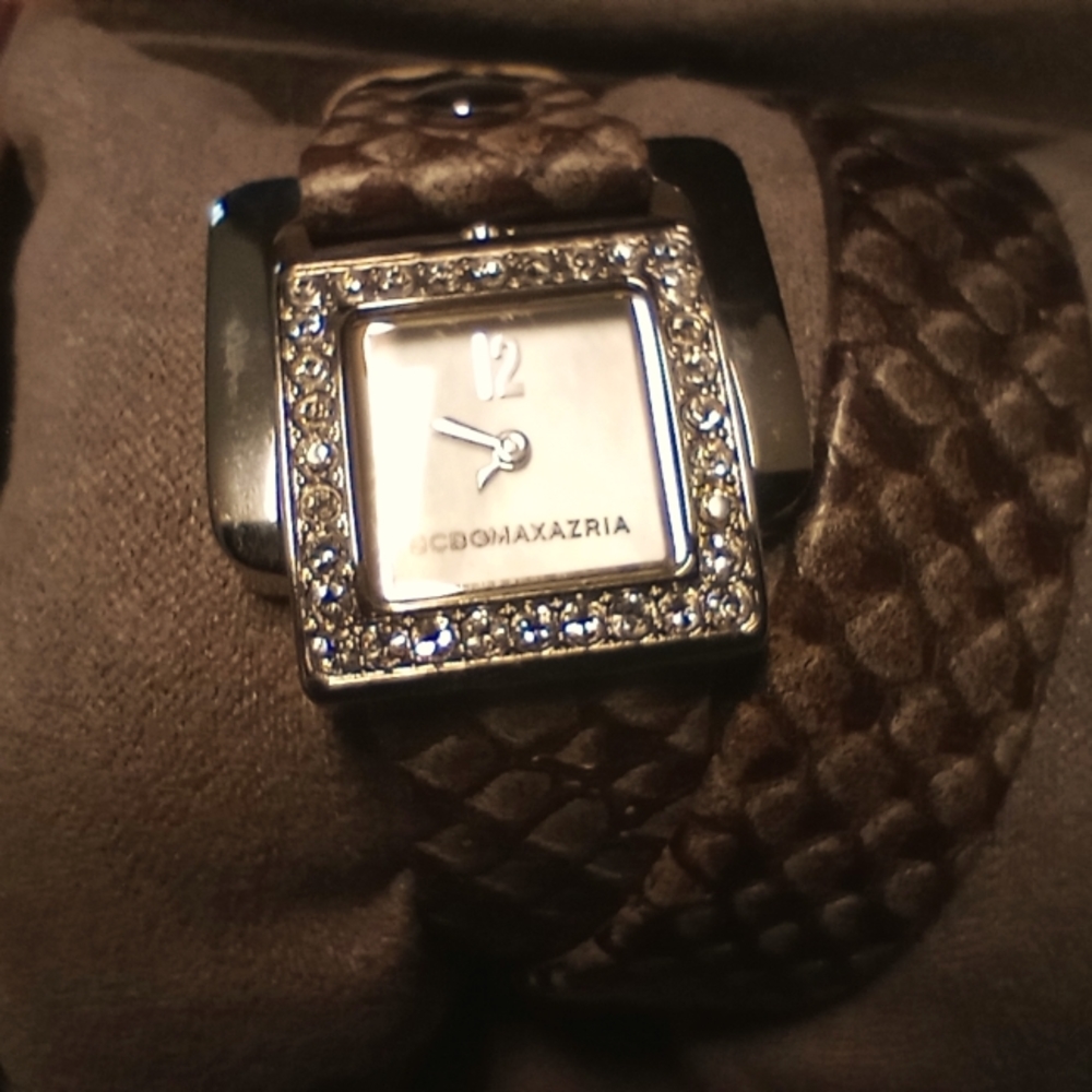 BCBG Maxazria wrapped wrist band watch